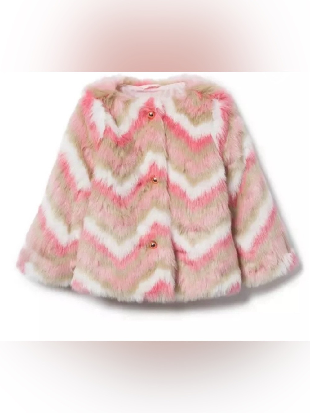 Janie and Jack Chevron Faux-Fur Jacket